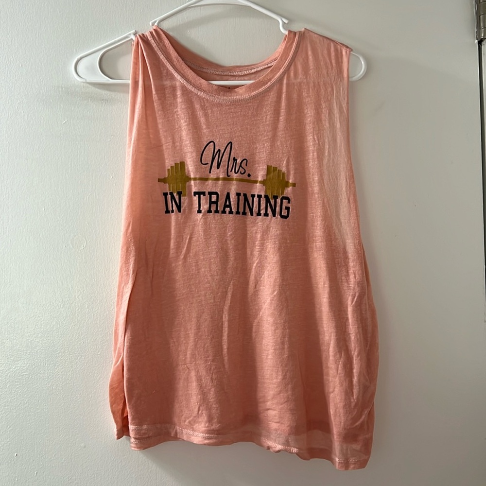 Mrs. in training workout tank top